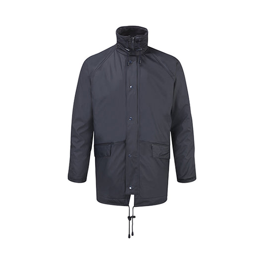 Fleece Lined Flex Waterproof Jacket - Navy Blue