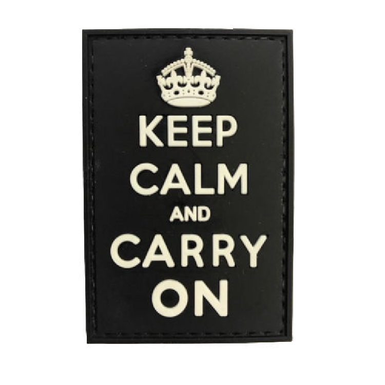 131 Keep Calm Carry On Blk White