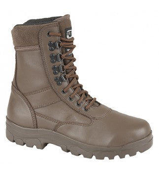 All Leather Patrol Boots - Brown